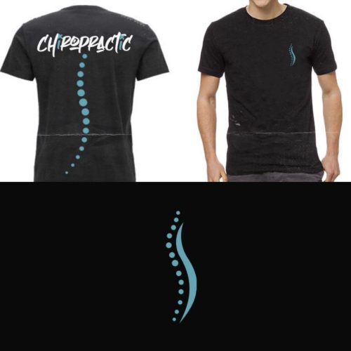 Chiropractic t-shirt with spine